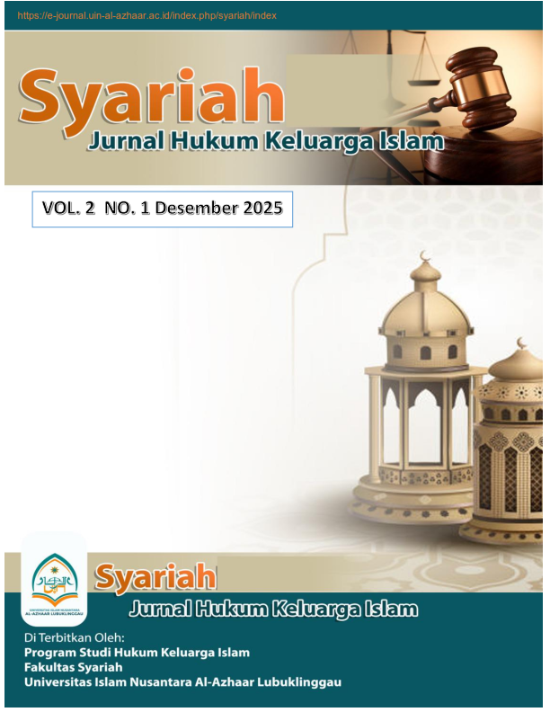 					View Vol. 2 No. 1 (2025): Desember: Syariah: Jurnal Keluarga Islam
				